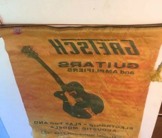 Vintage Gretsch Guitars And Amplifiers Advertising Banner 1950s - 60s 9