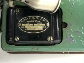 GENERAL ELECTRIC SEWHANDY FEATHERWEIGHT SEWING MACHINE VINTAGE WORK 5