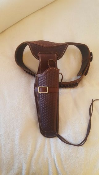 Vintage Leather Lawrence Holster For Ruger Blackhawk 44 Magnum 34 - 36 Inch Waist