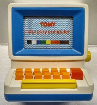 1985 Tomy Tutor Play Computer Keyboard Learning Educational Interactive Toy