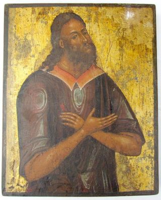 Antique 19th Century Greek Icon Of The Saint