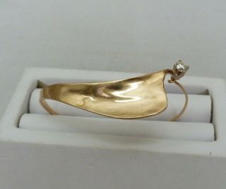 Designer Dl 14k Gold Modernist.  40 Carat Diamond Bangle Bracelet 11.  6 Grams
