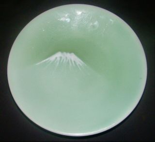 19th Century Nabeshima Porcelain Celadon Green Mt.  Fuji Plate 1