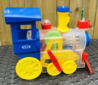 Vintage 1974 Ideal Toy Company - Lil Toot Wind - Up Whistling Toy Train 5699 - 01