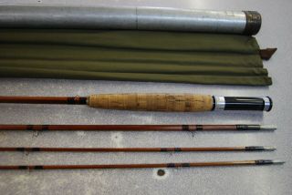 Vintage Orvis Impregnated Bamboo Fly Rod 9 ' Two Tips 4980 2