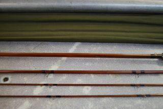 Vintage Orvis Impregnated Bamboo Fly Rod 9 ' Two Tips 4980 3