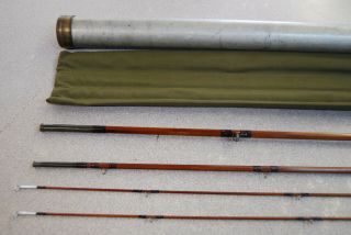 Vintage Orvis Impregnated Bamboo Fly Rod 9 ' Two Tips 4980 4