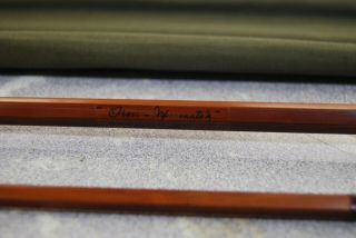 Vintage Orvis Impregnated Bamboo Fly Rod 9 ' Two Tips 4980 5