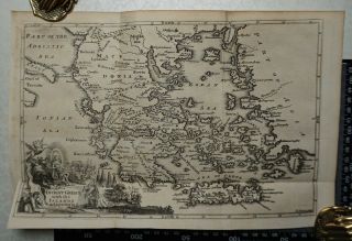 1747 Map Of Ancient Greece And Adjoining Islands