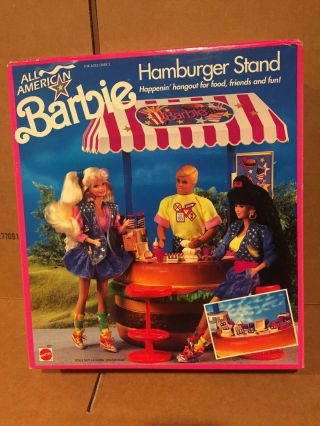All American Barbie Hamburger Stand - 1990 Mattel 9321 - Nrfb