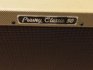 Vintage PEAVEY CLASSIC 50 Guitar Tube Amp Tweed Reverb USA 4