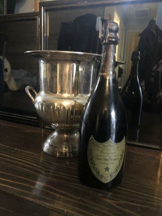 Cuvee Dom Perignon Rare Vintage 1985 Champagne With Silver Ice Bucket