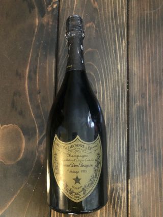 Cuvee Dom Perignon Rare Vintage 1985 Champagne WITh Silver Ice Bucket 4