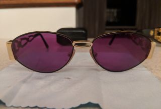 Vtg Gianni Versace Medusa Sunglasses Gld Metal Frame Very Special 3