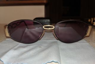 Vtg Gianni Versace Medusa Sunglasses Gld Metal Frame Very Special 4