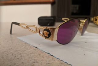 Vtg Gianni Versace Medusa Sunglasses Gld Metal Frame Very Special 5