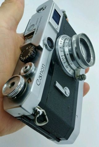 Vintage Canon VI - T Rangefinder Film Camera in good order w/leather case 2