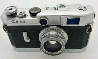 Vintage Canon VI - T Rangefinder Film Camera in good order w/leather case 4