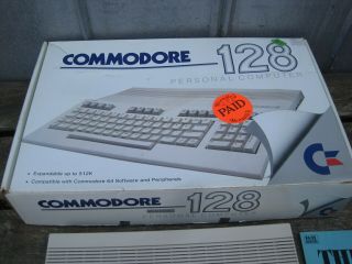 Vintage Commodore 128 Computer with Power Supply & Box A0591 4