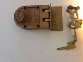 Yale Vintage Useddead Bolt Lock All Solid Brass With Key