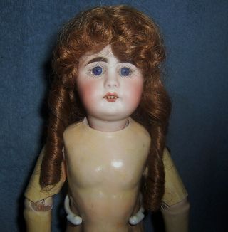 Pretty 16 " Antique German Doll Bisque Head Composition Body Marked 