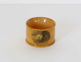 Antique Mauchline Napkin Ring Old Man Of The Mountain / Franconia Hampshire