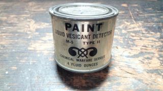 Wwii Vintage Vesicant Paint 4 Oz Can Camo Helmets & Vehicles Dtd 1942