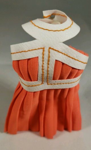 Vintage No Bangs Francie Barbie Doll Oss Dress Only Rare Htf & Displayble