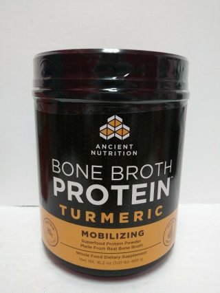 Ancient Nutrition Bone Broth Protein,  Turmeric 20 Servings,  Exp - 04/2020