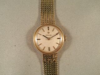 Vintage Solid 14k Yellow Gold Omega 17j Cal620 Ladies Wristwatch