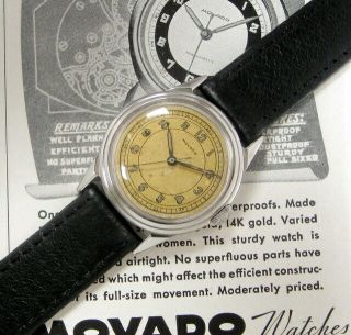 Mens 1940s Movado WWII Military Taubert Borgel S/S Vintage Swiss Watch 2
