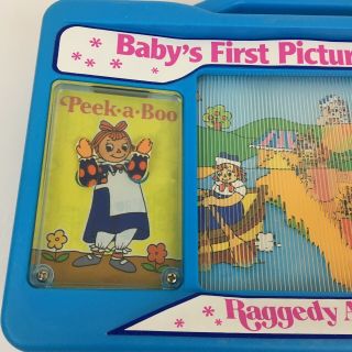 Vintage Raggedy Ann And Andy Baby’s First Picture Show W/Original Box 1983 7