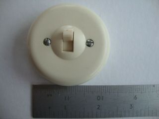 Vintage Porcelain & Bakalite (one Way) Light Switch By Rolls