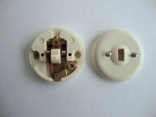 Vintage Porcelain & Bakalite (ONE WAY) Light Switch by ROLLS 2