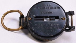 1944 Wwii Us Army Corps Of Engineers Lensatic Field Compass Superior Magneto