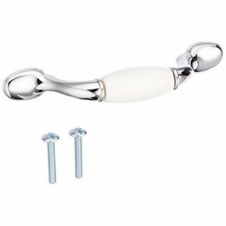 Amerock 263wch Allison Value 3in (76mm) Ctc Pull - White/polished Chrome