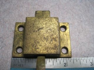 Vintage Antique Brass Ring Finger Pull Window or Cabinet Door Latch 4