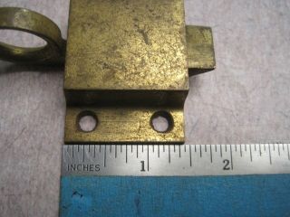 Vintage Antique Brass Ring Finger Pull Window or Cabinet Door Latch 5