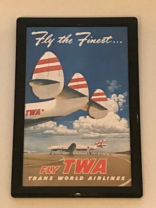 Vintage Aviation Poster Showing The Lockheed Constellation