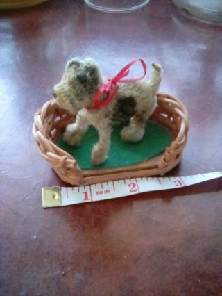Antique Vintage Airedale Terrier Maybe Steiff German Stuffed Wire Toy Dog Puppy