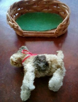 Antique Vintage Airedale Terrier maybe Steiff German Stuffed Wire Toy Dog Puppy 5