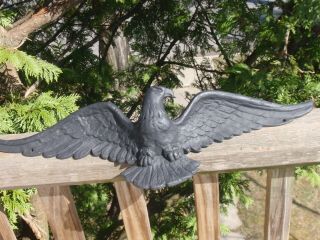 Vintage Cast Aluminum Or Iron Bald Eagle Outdoor Ornament Lawn Garden 19.  75 Inch