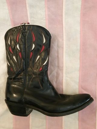 Mens Vintage 50s Acme Leather Cowboy Boots Sz: 8.  5 D