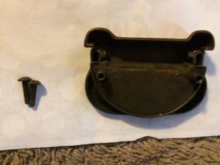 vintage brass/pewter drawer knob and 2 pulls 2.  5 