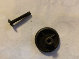 vintage brass/pewter drawer knob and 2 pulls 2.  5 