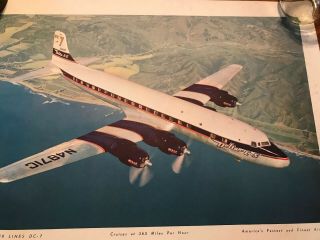 Delta - Cs Airlines Dc - 7 By Usa Travel Poster Vintage