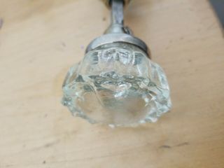 Antique vintage Glass & Brass Set Crystal Old Door 2 - Knob Handle, 2