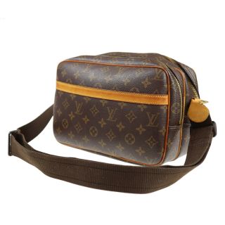 Louis Vuitton Reporter Shoulder Bag Monogram Brown M45254 Vintage Auth Z553 I