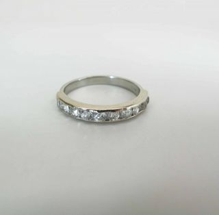Antique 18k Gold Wedding Band Style Ring With 10 Old Mine Cut Diamonds