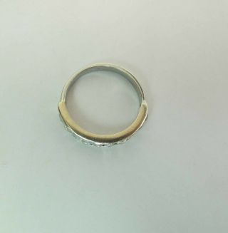 Antique 18K Gold Wedding Band Style Ring With 10 Old Mine Cut Diamonds 8